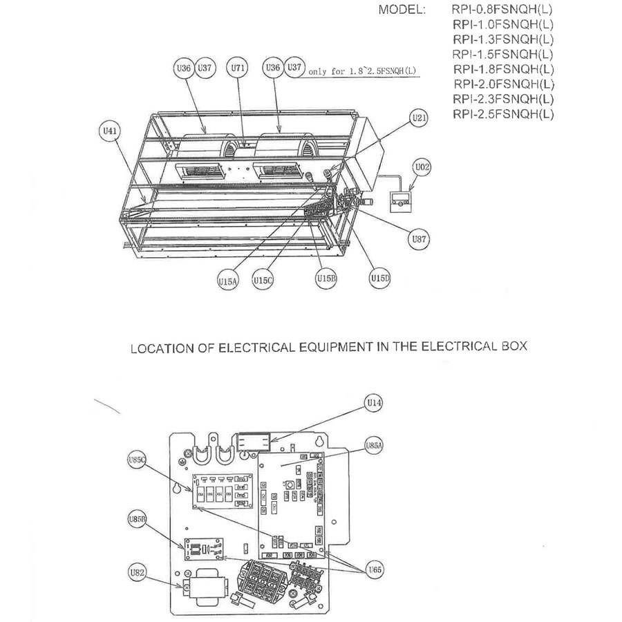 Spare parts for Hitachi 03-RPI-FSNQL-220V50HZ 